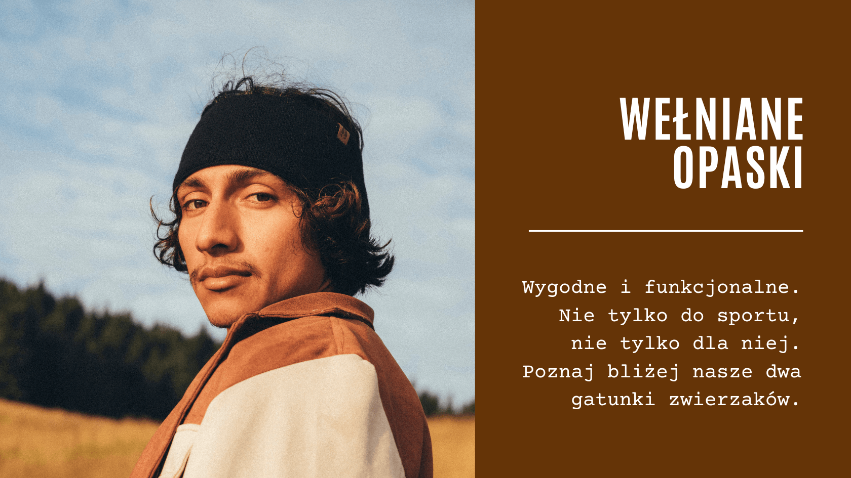Zwinna opaska z wełny merino