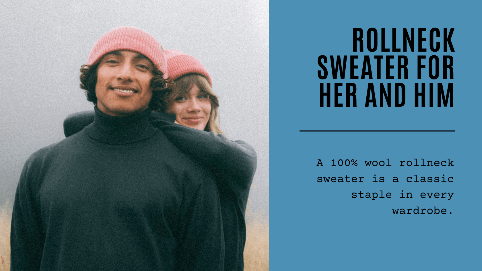 OCELOT - Merino Wool Turtleneck Sweater for Him and Her