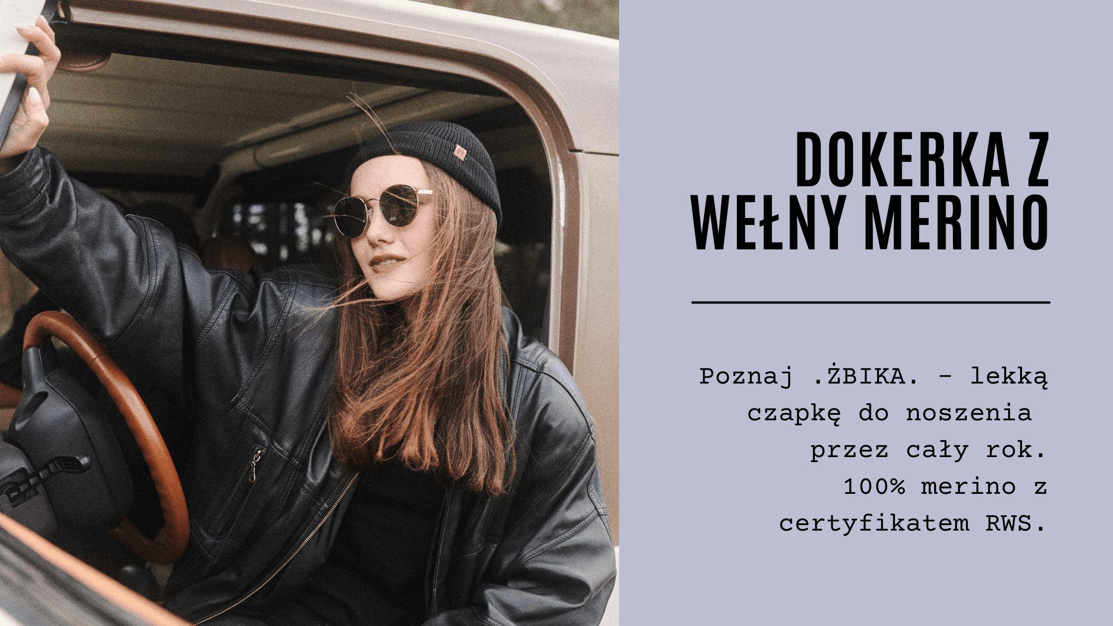 ŻBIK - klasyczna wełniana czapka dokerka
